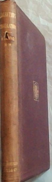 T. Lucreti Cari De rerum natura libri sex, Volumes 2 only