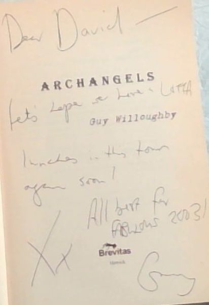 Archangels (Brevitas New Fiction Series No.3) - Signed and inscribed by the author Guy Willoughby