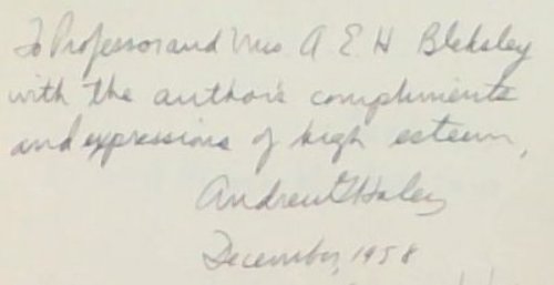 ROCKETRY and Space Exploration (Signed and inscribed by the author Andrew G. Haley)