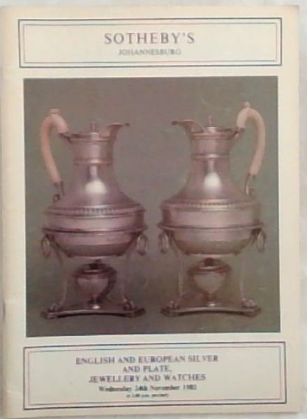 English and European Silver and Plate, Jewellery and Watches: Wednesday 24th November 1982