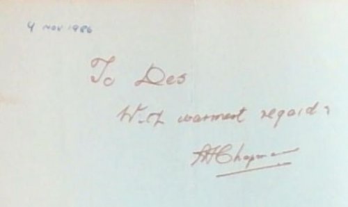 Life Begins At Seventy: An Autobiography (Signed by the author Chapman)