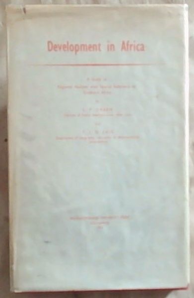 Development In Africa: A Study in Regional Analysis with Special Reference To Southern Africa