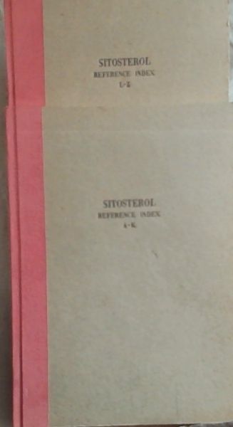 SITOSTEROL REGERENCE INDES : Set of Two volumes