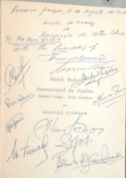 Match Radial Internacional De Ajedres USA v USSR Septiembre de 1945 A Diez Tableroa - Partida Y Revancha