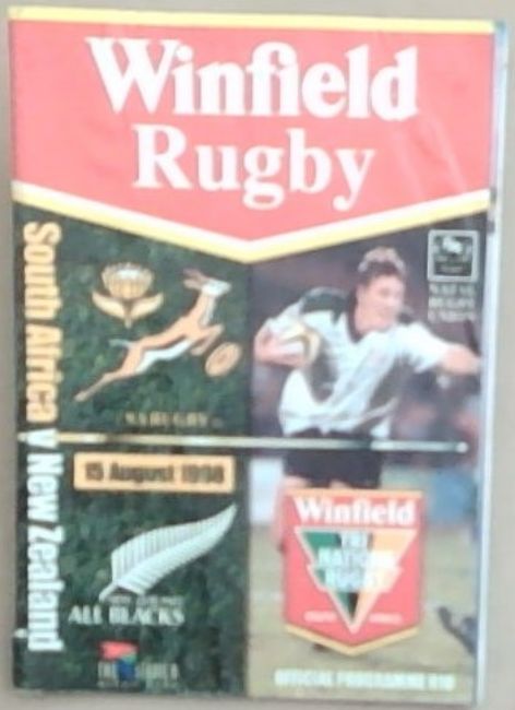 Winfield Rugby Official Programme: 15 August 1998 (South Africa v New Zealand) SA RUGBY