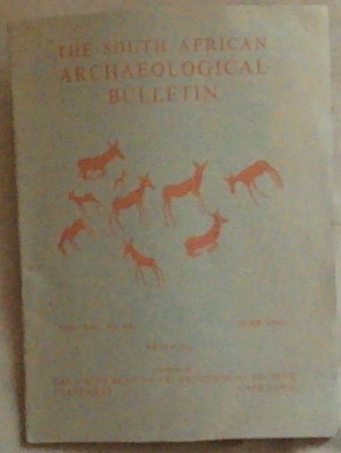 The South African Archaeological Bulletin / Die Suid Afrikaanse Argeologiese Bulletin (Vol 16 No.62 - June 1961)