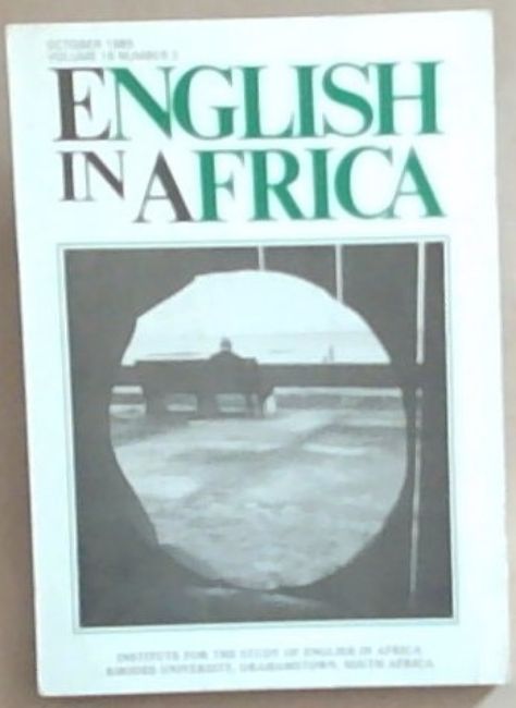 ENGLISH IN AFRICA: October 1989 - Volume 16 Number 2