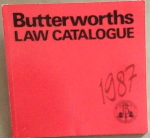 Butterworths Law Catalogue 1987