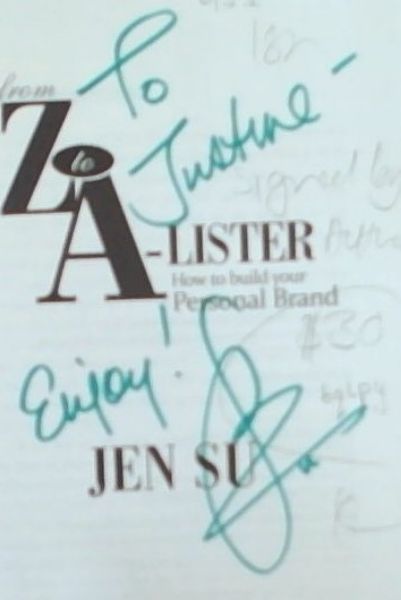 From Z-A Lister: How to Build Your Personal Brand (Signed by the author Jen Su)