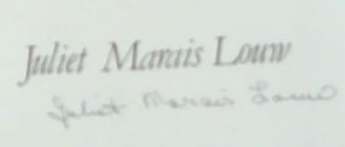 Selected Poems (Signed by the author Juliet Marais Louw)