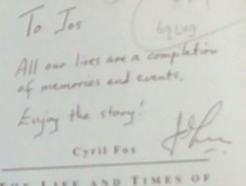 The Life and Times of Esther Cronje (Probably Signed and Inscribed by the author Cyril Fox)