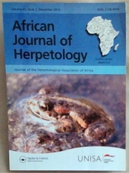 African Journal Of Herpetology: Journal of the Herpetological Association of Africa. Volume 65(Issue 2) December 2016