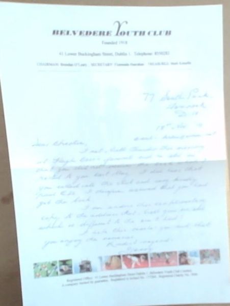 How'ya Doc: The First Ninety Years of the Belvedere Newsboys' Club 1918-2008 (Signed book and note by the author, also includes a 