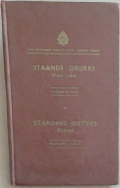 Suid-Afrikaanse Polisie: Staande Orders (Voorrade) / South African Police: Standing Orders (Stores)