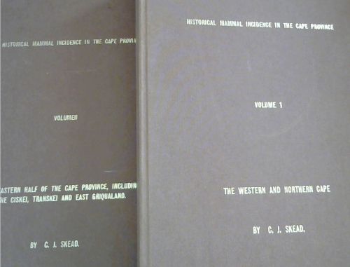 Historical Mammal Incidence in the Cape Province - 2 volumes