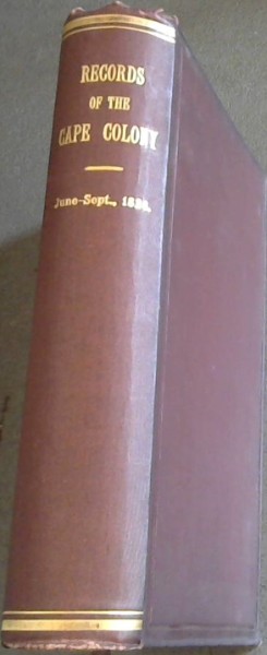 Records of the Cape Colony Volume 27, from June to September 1826