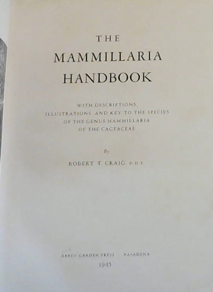 Image for The Mammillaria Handbook The Mammillaria Handbook