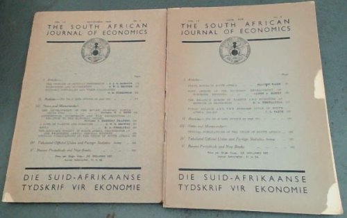 The South African Journal of Economics (Volume 14, No. 2 & 3. ) 1946