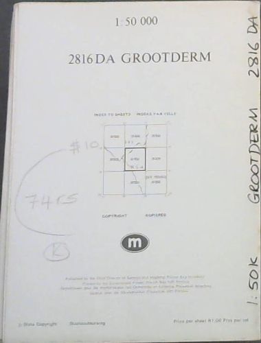 Topographical Map, South Africa: Grootderm - 2816DA - 1: 50 000
