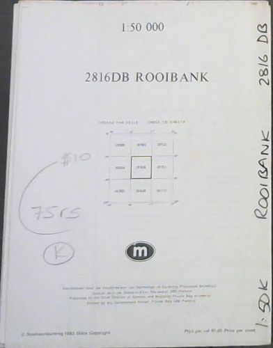 Topographical Map, South Africa: Rooibank - 2816DB - 1: 50 000