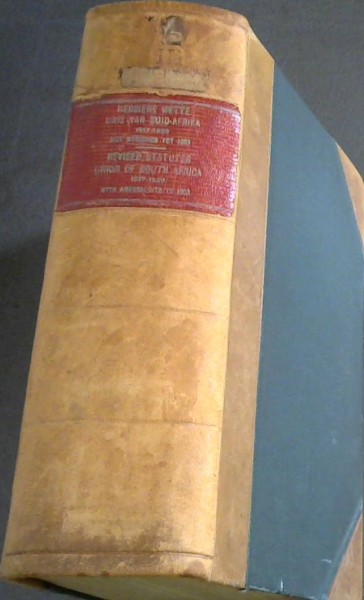 Image for Hersiene Wette van Die Unie van Suid-Afrika - Deel III - 1917-1920 (Met Wysings tot en met 1933) / Revised Statutes of The Union of South Africa Volume III 1917-1920 (With Amendments up to and including 1933) Hersiene Wette van Die Unie van Suid-Afrika - Deel III - 1917-1920 (Met Wysings tot en met 1933) / Revised Statutes of The Union of South Africa Volume III 1917-1920 (With Amendments up to and including 1933)