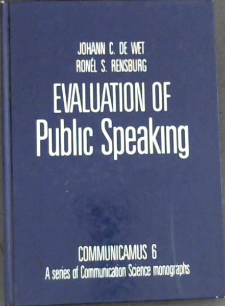 Image for Evaluation of Public Speaking (Communicamus 6) Evaluation of Public Speaking (Communicamus 6)