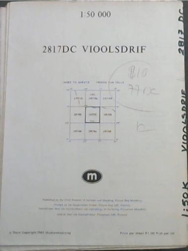 Topographical Map 2817 DC Vioolsdrif 1:50 K