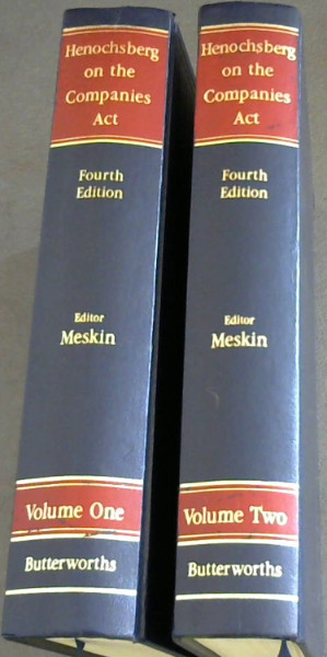 Henochsberg on the Companies Act - 2 Volumes