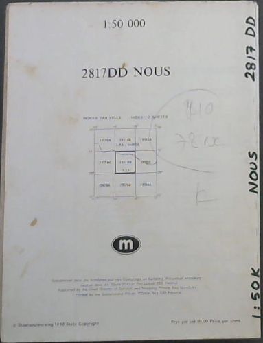 Topographical Map 2817 DD Nous 1:50 K
