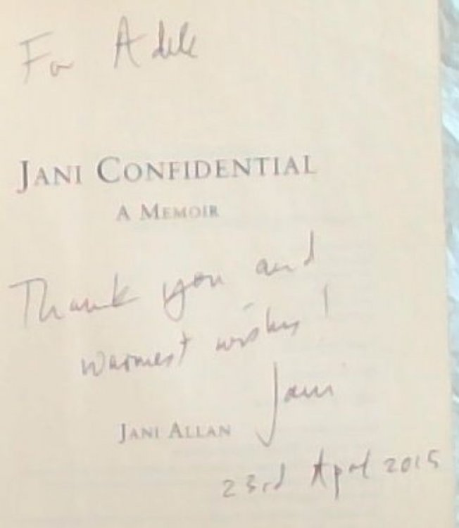 Jani Confidential: A Memoir (Signed)