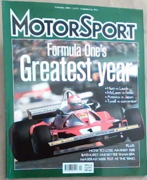 MotorSport: Formula One's Greatest Year February 2001 Vol.LXXVII No. 2