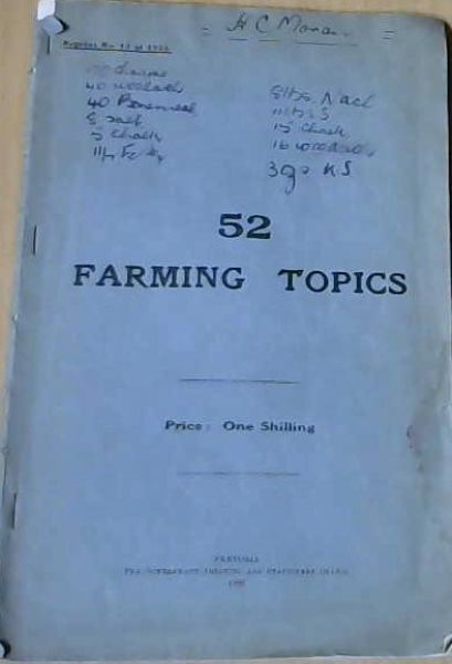 52 Farming Topics Reprint No. 43 of 1926