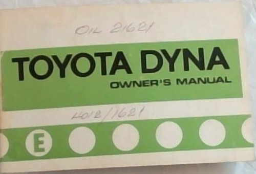Toyota Dyna Owner's Manual