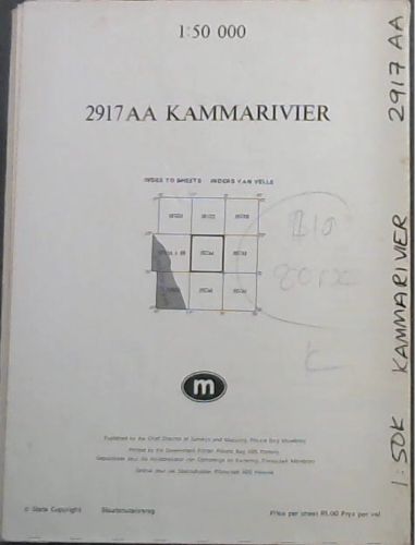Topographical Map 2917 AA Kammarivier 1:50 K