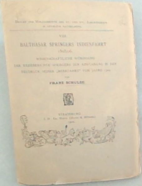 Balthasar Springers Indienfahrt 1505-06 VIII