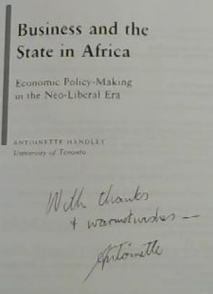 Business and the State in Africa: Economic Policy-Making in the Neo-Liberal Era