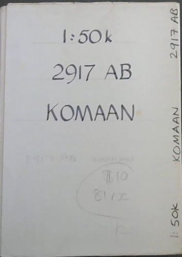 Topographical Map 2917AB Komaan 1:50 K