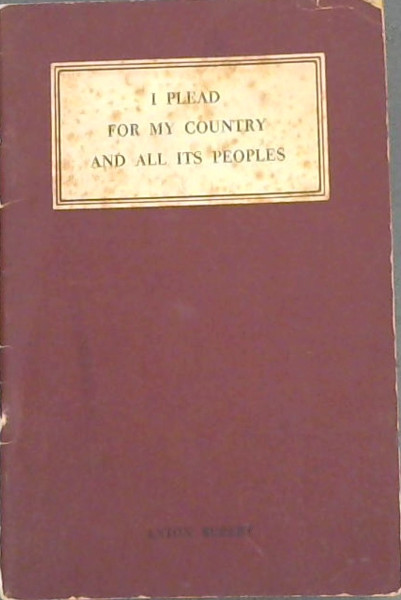 I Plead For My Country & All Its Peoples