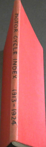 Motor Cycle Index 1913-1924