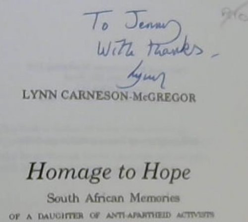 Image for Homage to Hope: South African Memories of a Daughter of Anti-apartheid Activists Homage to Hope: South African Memories of a Daughter of Anti-apartheid Activists
