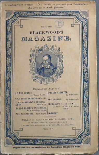 Image for Blackwood's Magazine - July 1947 - No 1581 Blackwood's Magazine - July 1947 - No 1581
