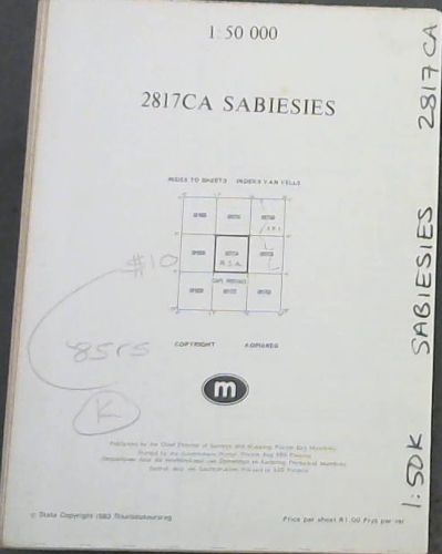Topographical Map, South Africa: Sabiesies - 2817CA - 1: 50 000