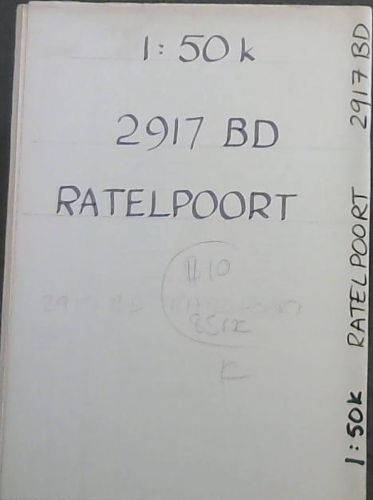Topographical Map 2917 BD Ratelpoort 1:50 K