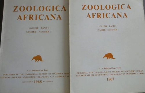 Zoologica Africana Volume 3 No. 1 & 2
