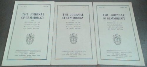 The Journal of Gemmology and Proceedings of the Gemmological Association of Britain. Vol. 11 No. 2, 3, 4. 1968