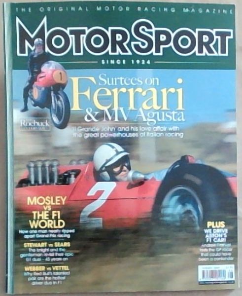 MotorSport: John Surtees; Webber vs Vettel; Aston Martin DBR4; August 2009 Vol.85 No. 8
