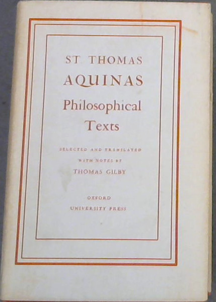 ST. Thomas Aquinas Philosophical Texts
