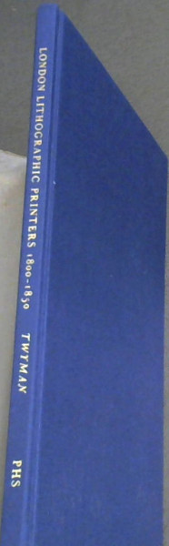 A Directory of London Lithographic printers 1800 - 1850