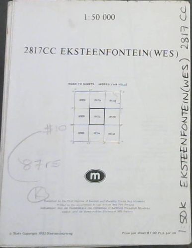 Topographical Map, South Africa: Eksteenfontein (Wes) - 2817CC - 1: 50 000