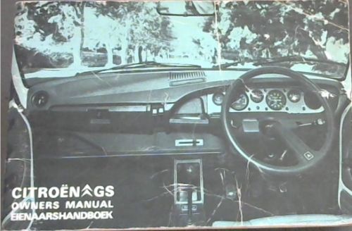 Citroen GS Owners Manual / Eienaarshandboek